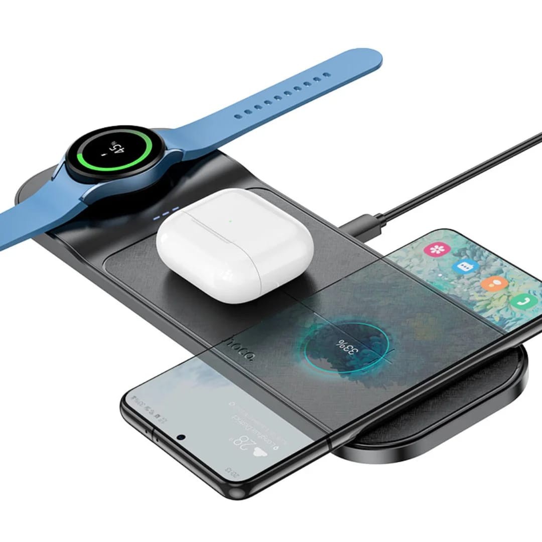 Hoco CQ6 power wireless charger 3 in 1 - Tokarri