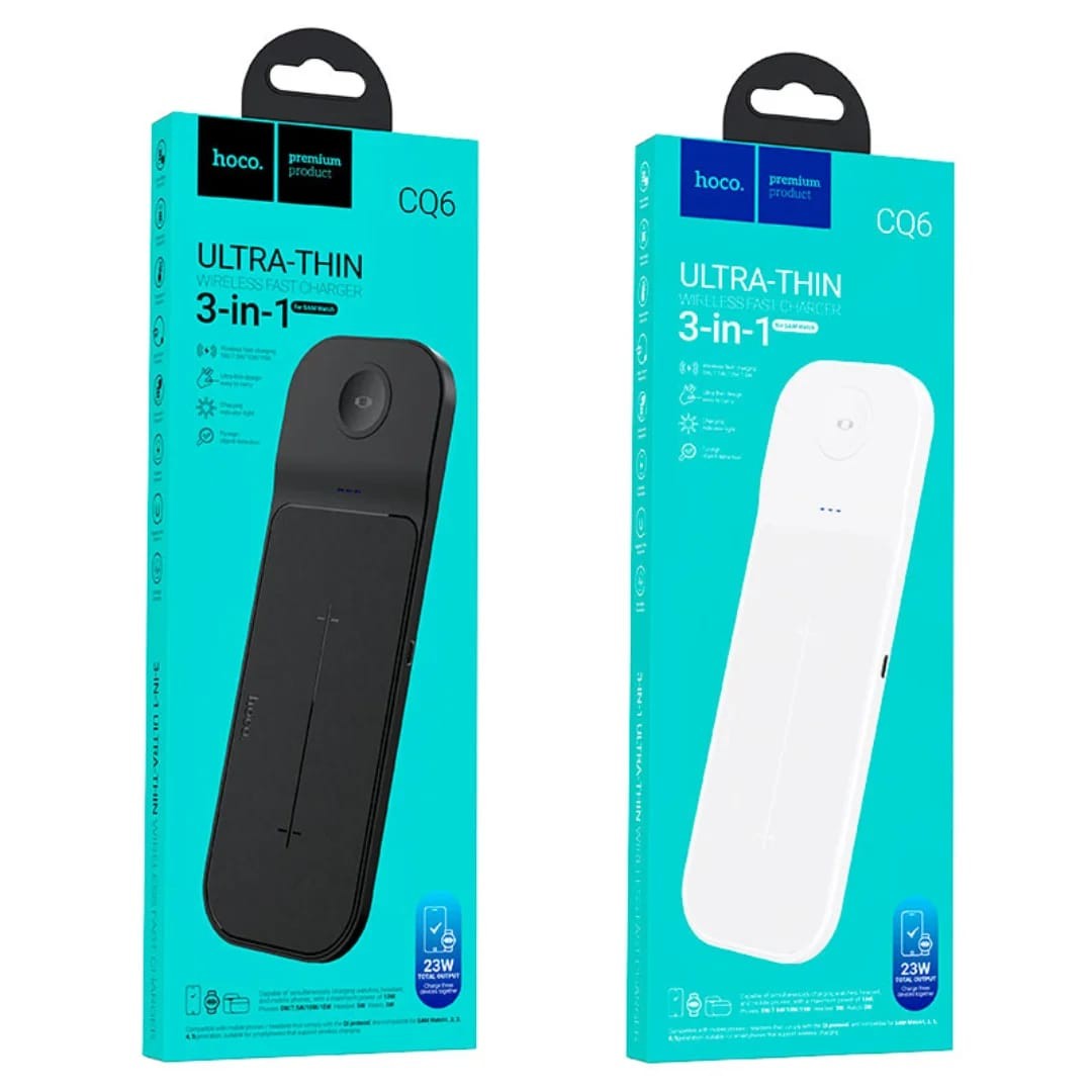 Hoco CQ6 power wireless charger 3 in 1 - 1056 - Tokarri