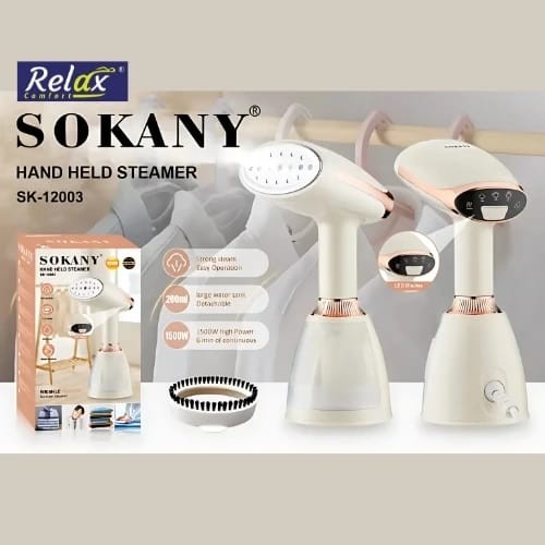 SOKANY SK-12003 Garment Steamer | 15 Sec Heat-Up | 260ml Detachable Water Tank - 1079 - Tokarri