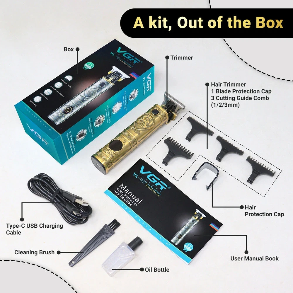 VGR -VL-097 Limited Edition Professional Hair Trimmer for Men - 1179 - Tokarri