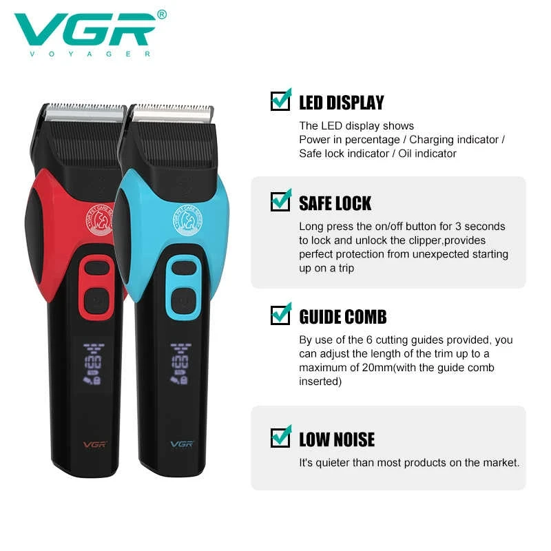 VGR V-208 Professional Electric Trimmer Dog Cat Pet Hair Clipper - 1235 - Tokarri
