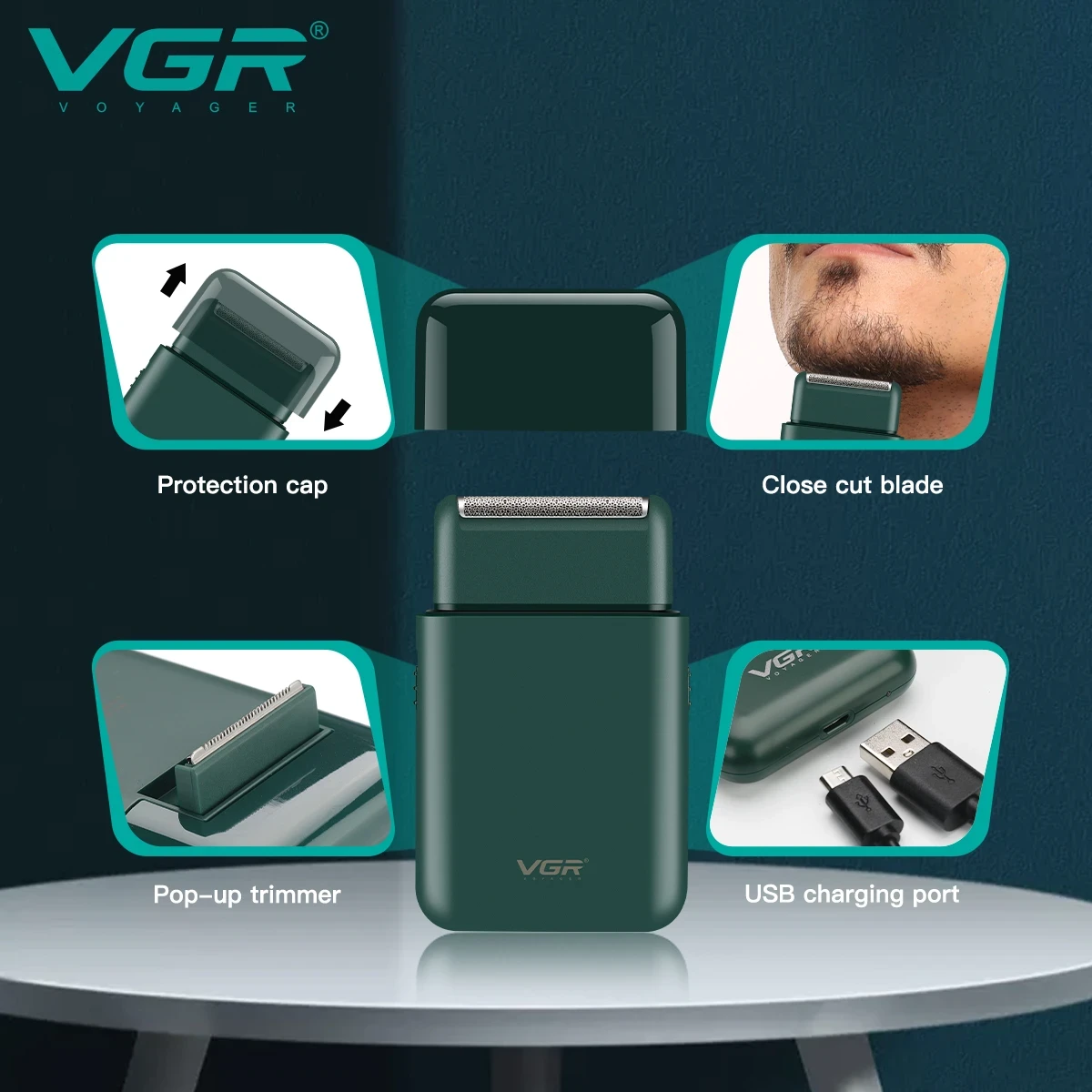 VGR V-390 Single Blade Beard Trimmer - 1242 - Tokarri