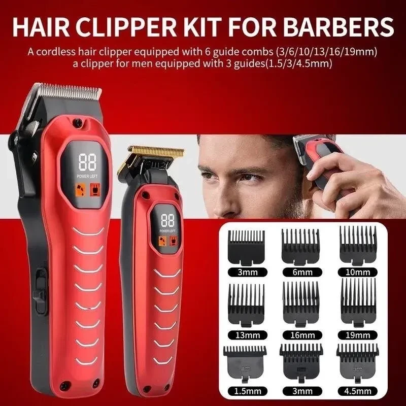 GEEMY GM-8046 Professional Hair Clipper Rechargeable Hair Trimmer Set 2 in 1 - 1273 - Tokarri