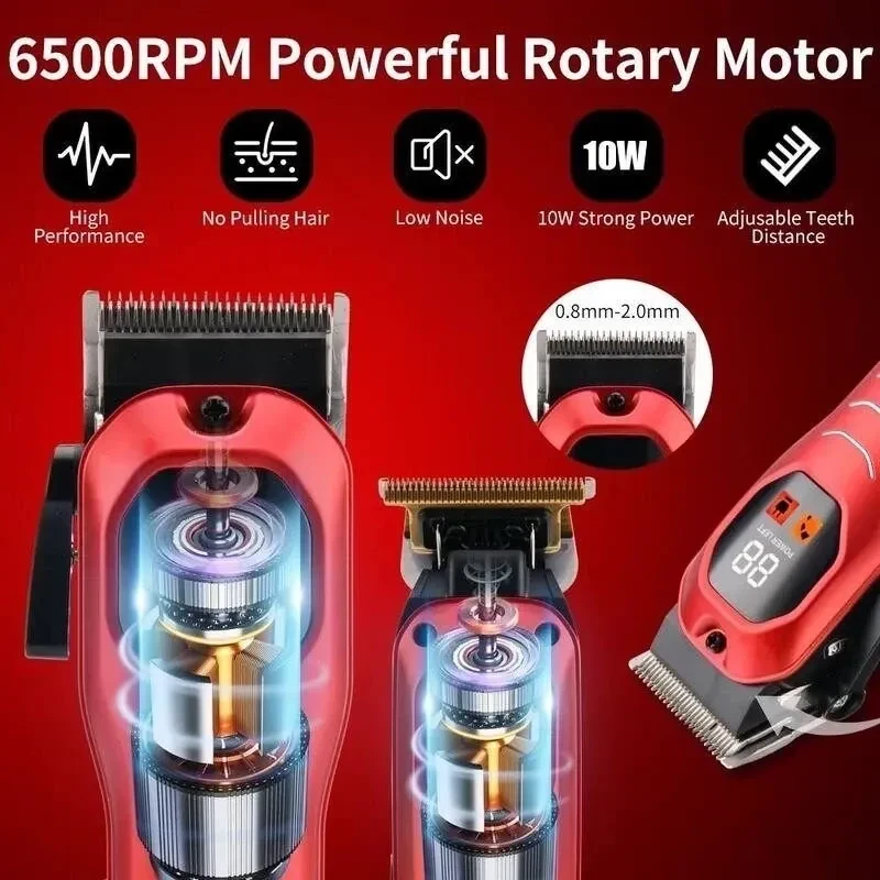 GEEMY GM-8046 Professional Hair Clipper Rechargeable Hair Trimmer Set 2 in 1 - 1274 - Tokarri