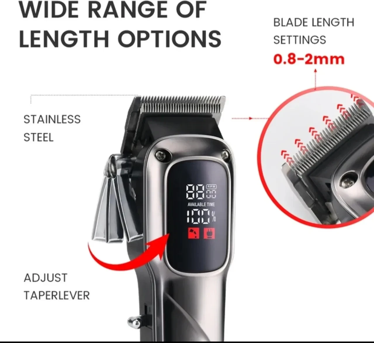 GEEMY- 8051 Professional Hair Clipper Trimmer - 1277 - Tokarri