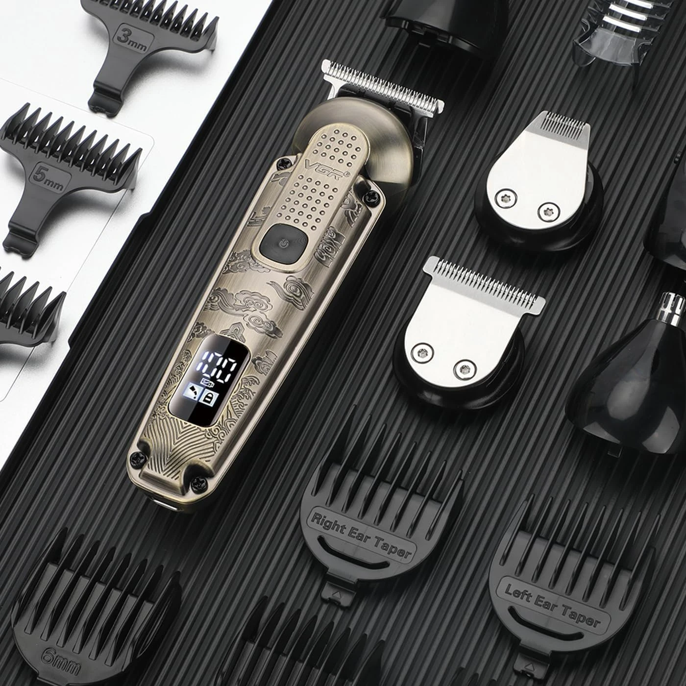VGR- 095 Beard Trimmer for Men, 7 in 1 Waterproof Cordless Hair Clippers and Trim - 1286 - Tokarri