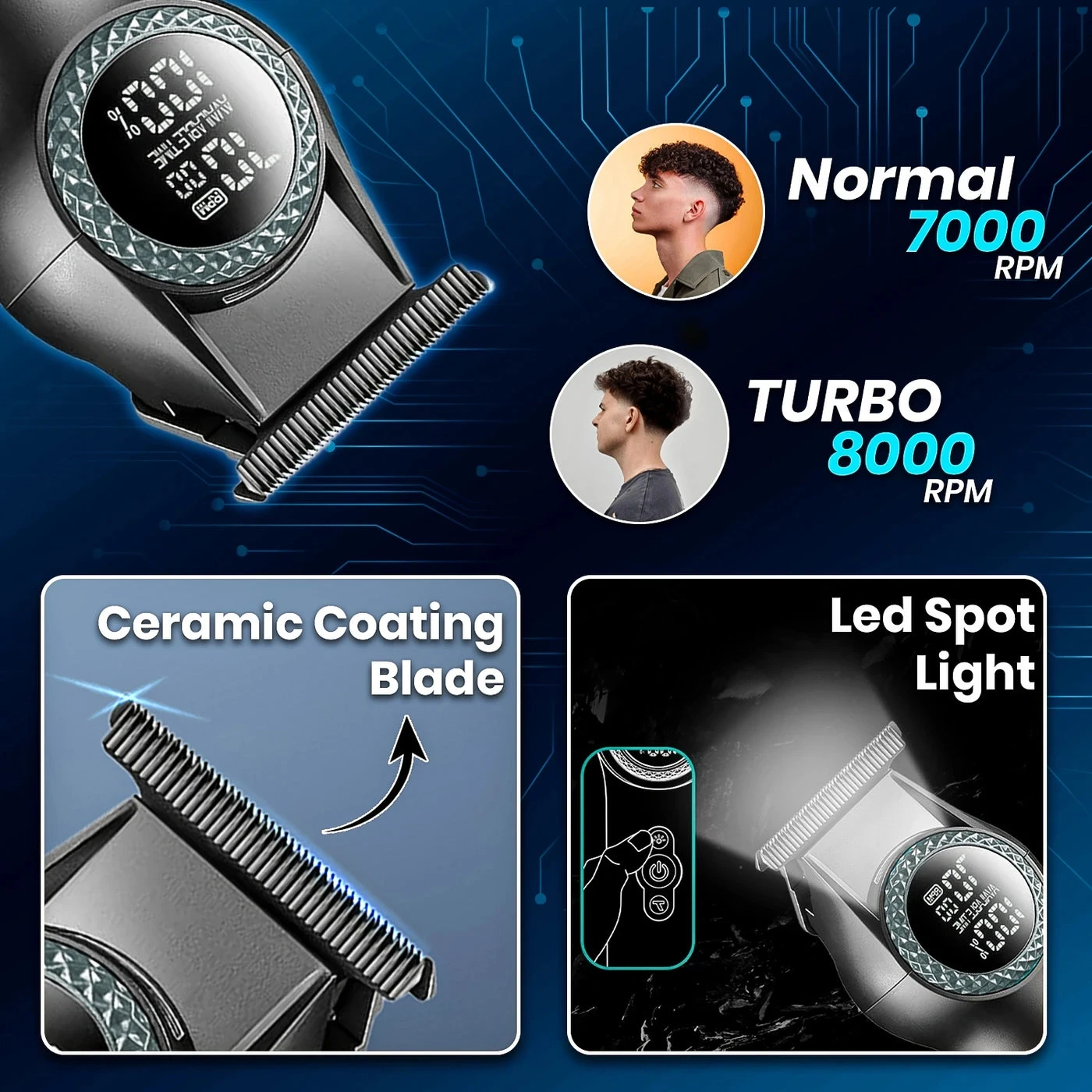 VGR V-990 Professional Salon Hair Trimmer for Men - 1296 - Tokarri