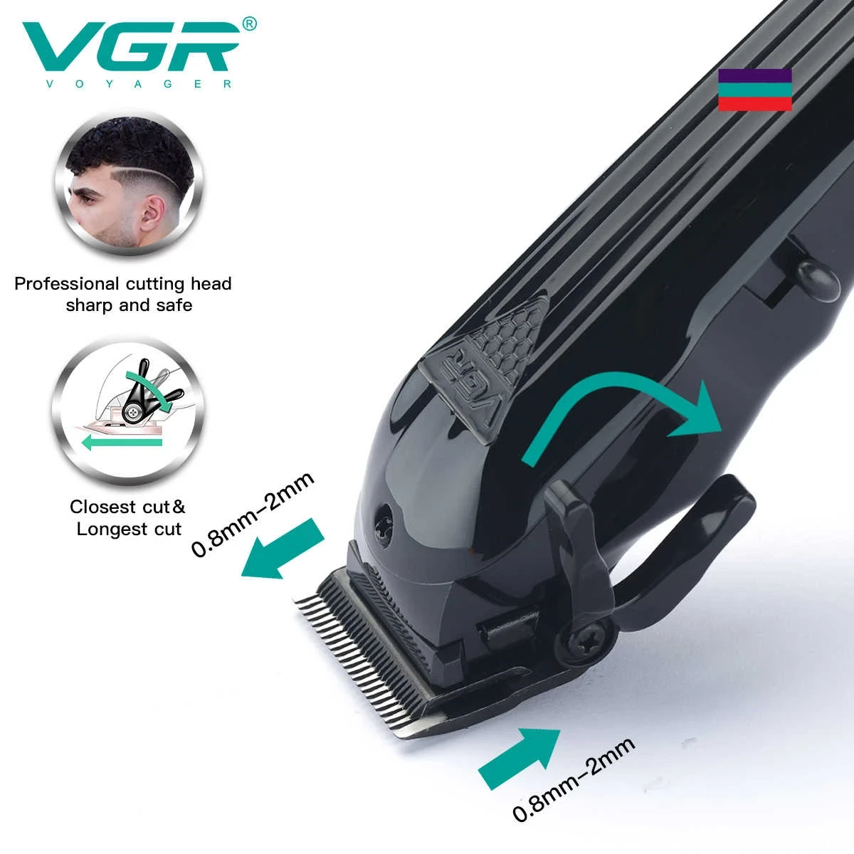 VGR V-282 Salon Series Professional Digital Display Cordless Hair Clipper - 1341 - Tokarri