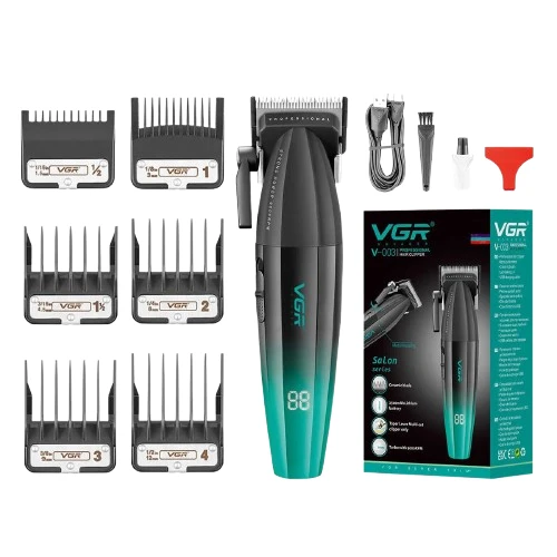 VGR V-003 Professional Hair Clipper For Men, (Black/gold) - Tokarri