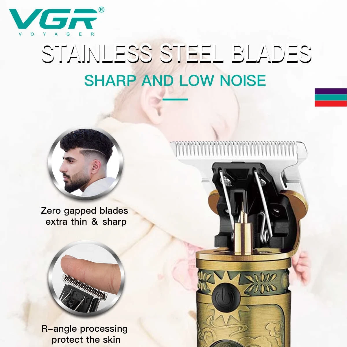 VGR V-085 Cordless Zero Cutting Manscaped Trimmer - 1400 - Tokarri