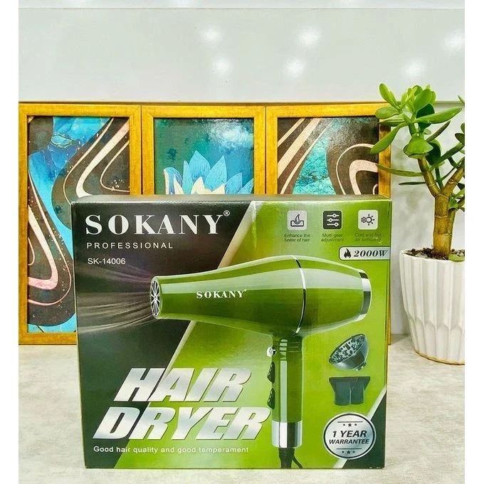 SOKANY SK-14006 Hair Dryer 1800W | Professional Salon Quality Hair Dryer for Men - 1417 - Tokarri