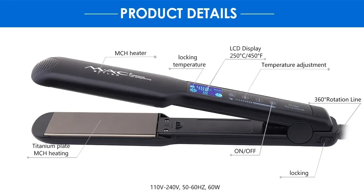 Mac Styler Premium Hair Straightener Mc-5528 - 1691 - Tokarri