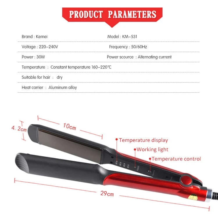 Kemei KM-531 professional Hair Straightener - 1695 - Tokarri
